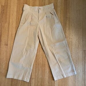 Maeve Anthro Wide Leg Crop Pleated Pants 2